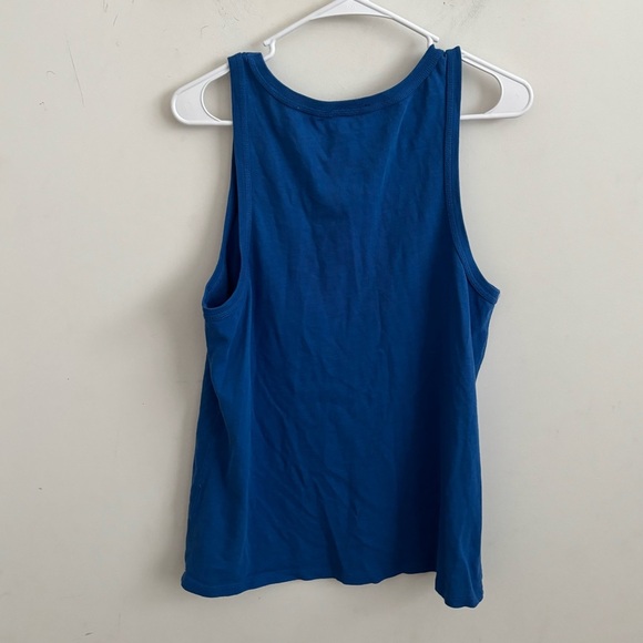 J Crew Womens Top Tank Blue Cotton Scoop Neck Size -X-Large C7336 - Picture 2 of 5